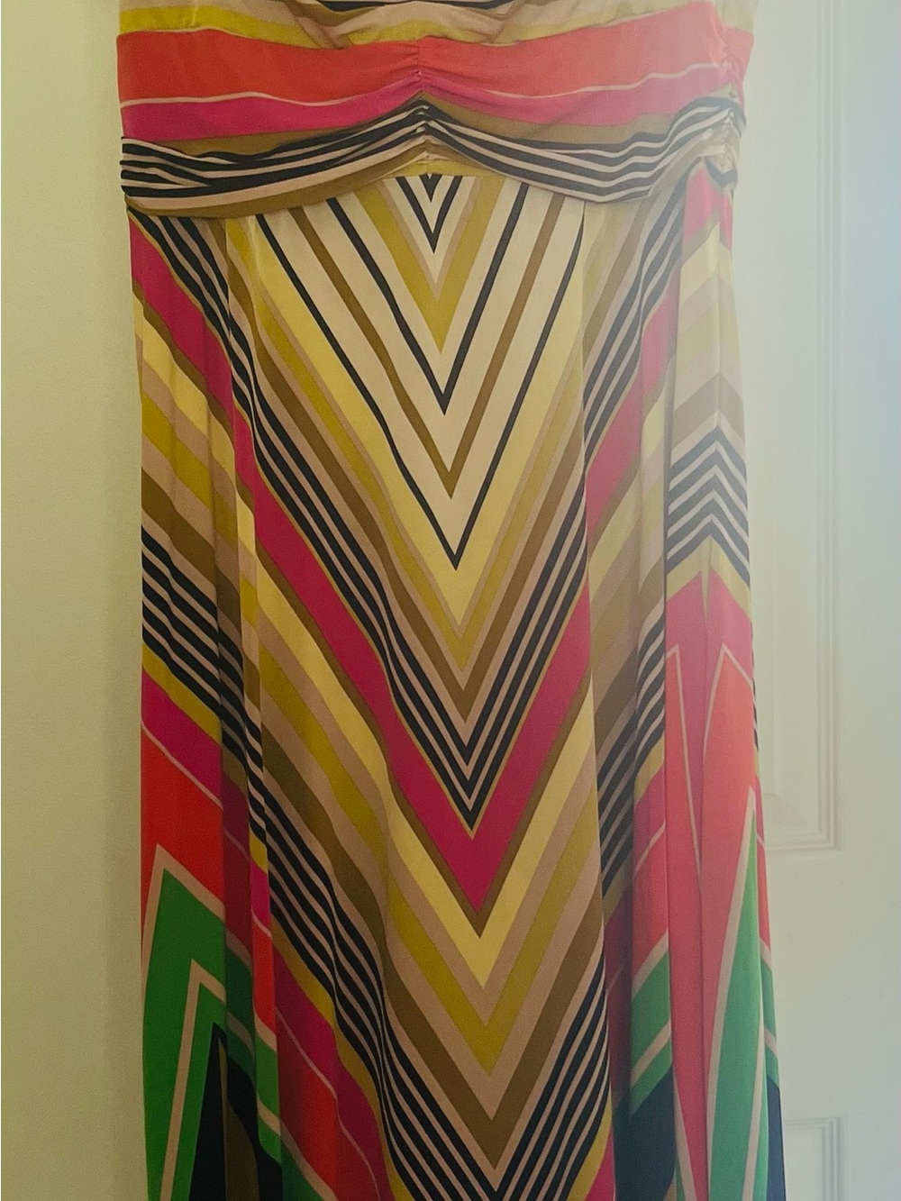 Phase Eight multi color chevron maxi dress (US14/UK18)